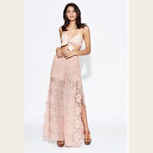 Miguelina Wide-Leg Crochet Boho Beach Pant. Sz Large. From Anthropologie